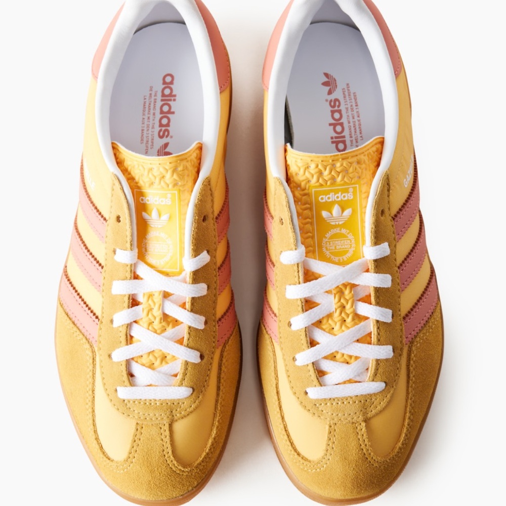 adidas Women's Yellow & Pink Samba Trainers